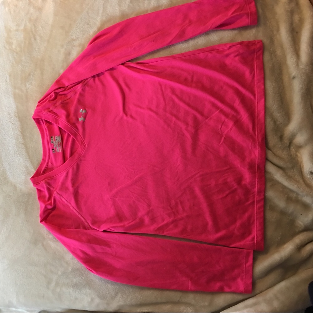 Pink under armor shirt
