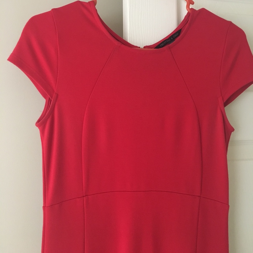 Red midi dress