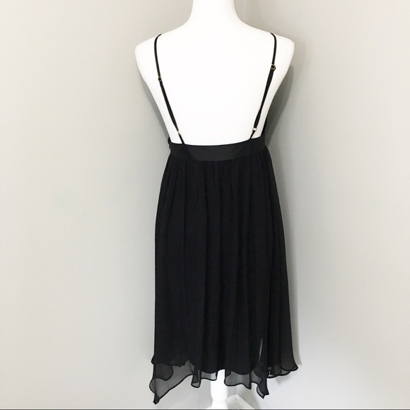 HP🎉 Banana Republic Black Silk Crinkle Dress - Picture 2 of 7