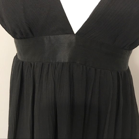 HP🎉 Banana Republic Black Silk Crinkle Dress - Picture 3 of 7