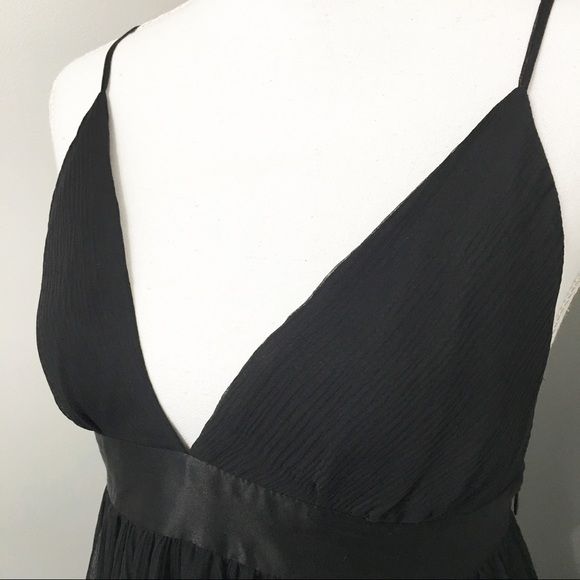 HP🎉 Banana Republic Black Silk Crinkle Dress - Picture 4 of 7