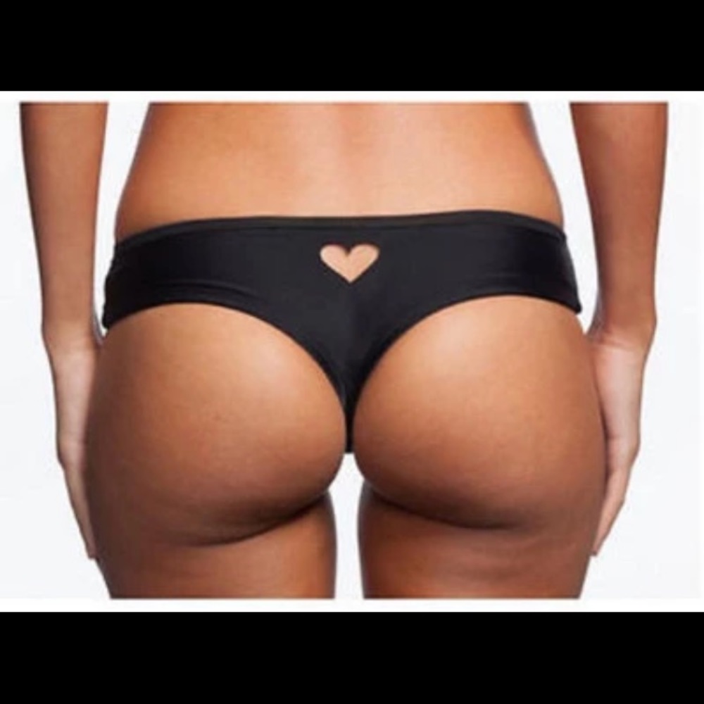 βAlinaβ Heart cheeky Brazilian bikini bottoms - Picture 2 of 6