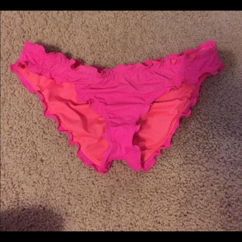 PINK Ruffled bikini bottoms Victoria's Secret
