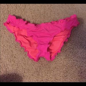 PINK Ruffled bikini bottoms Victoria's Secret