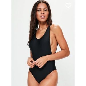 Black one piece, Size 4, NWT