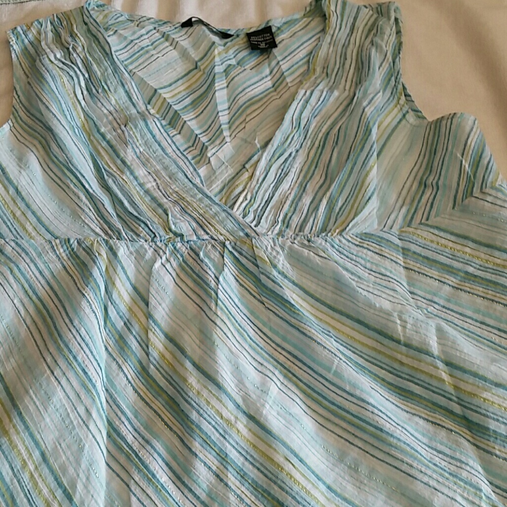 pretty shades of blues in diagonal pattern shirt