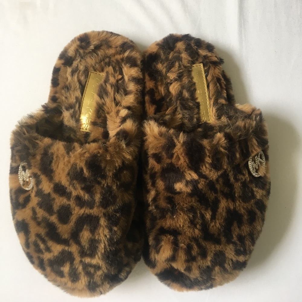 Michael Kors Leopard Slippers