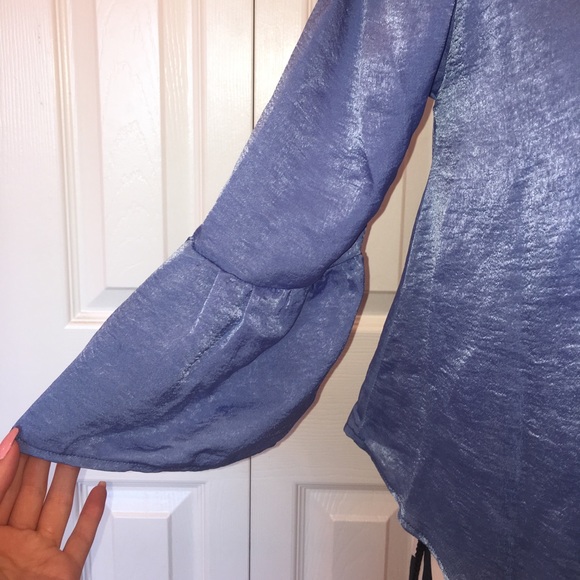 🔥4 for 25 Blue Off The Shoulder Top - Picture 4 of 7