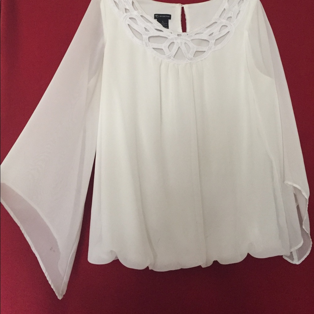 White sheer top