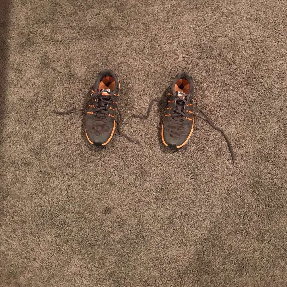 Boys orange and gray sneakers