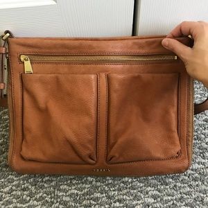 Fossil English Saddle Crossbody Bag