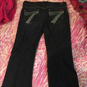 7 For All Mankind Dojo jeans white stitching