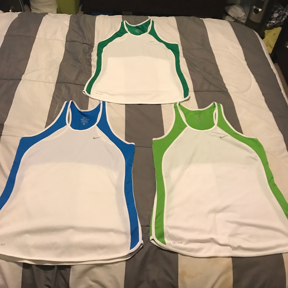 3 Nike Dri-fit Running Tanks