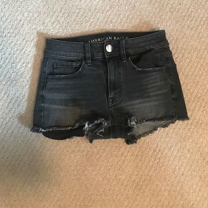 black american eagle jean shorts