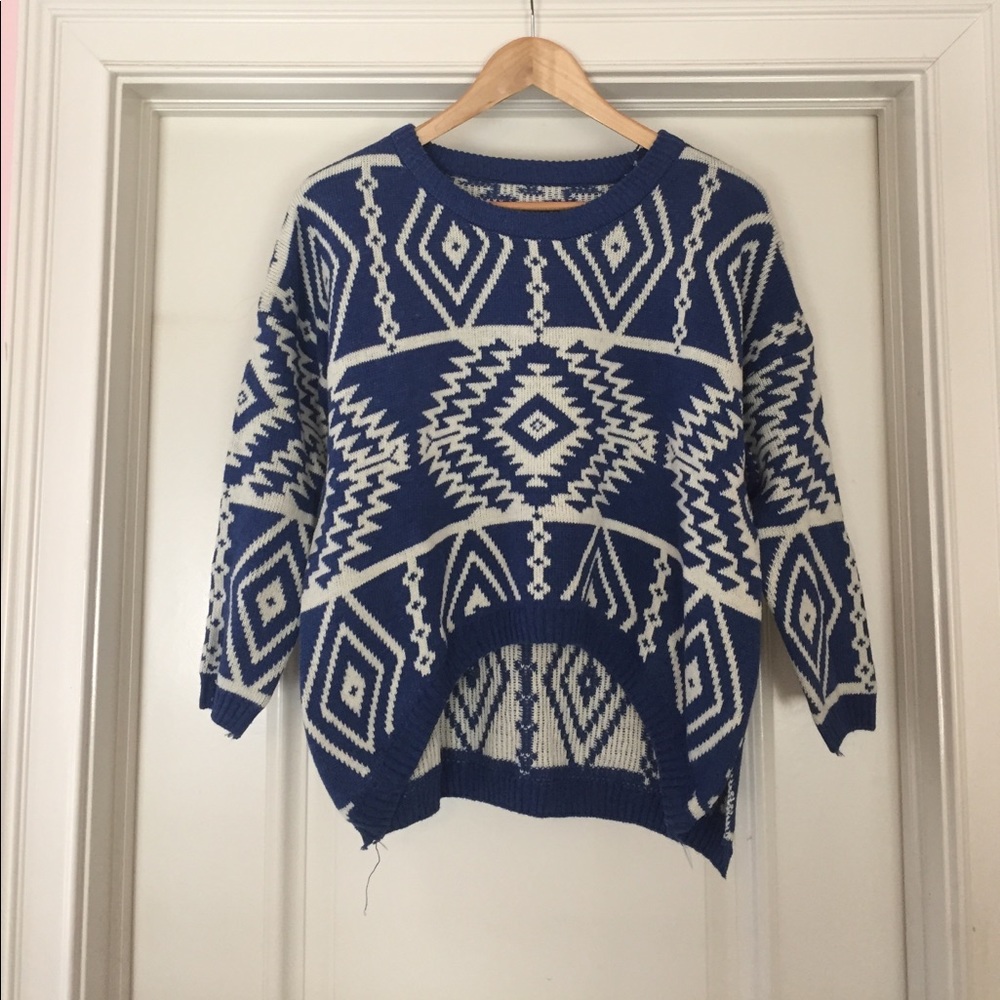 Knit pattern sweater