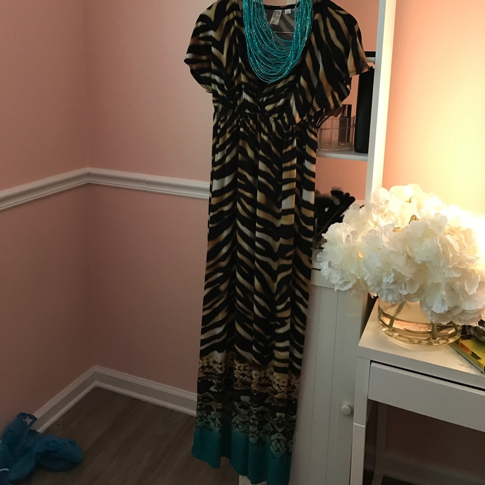 Tiger maxi with built in cami