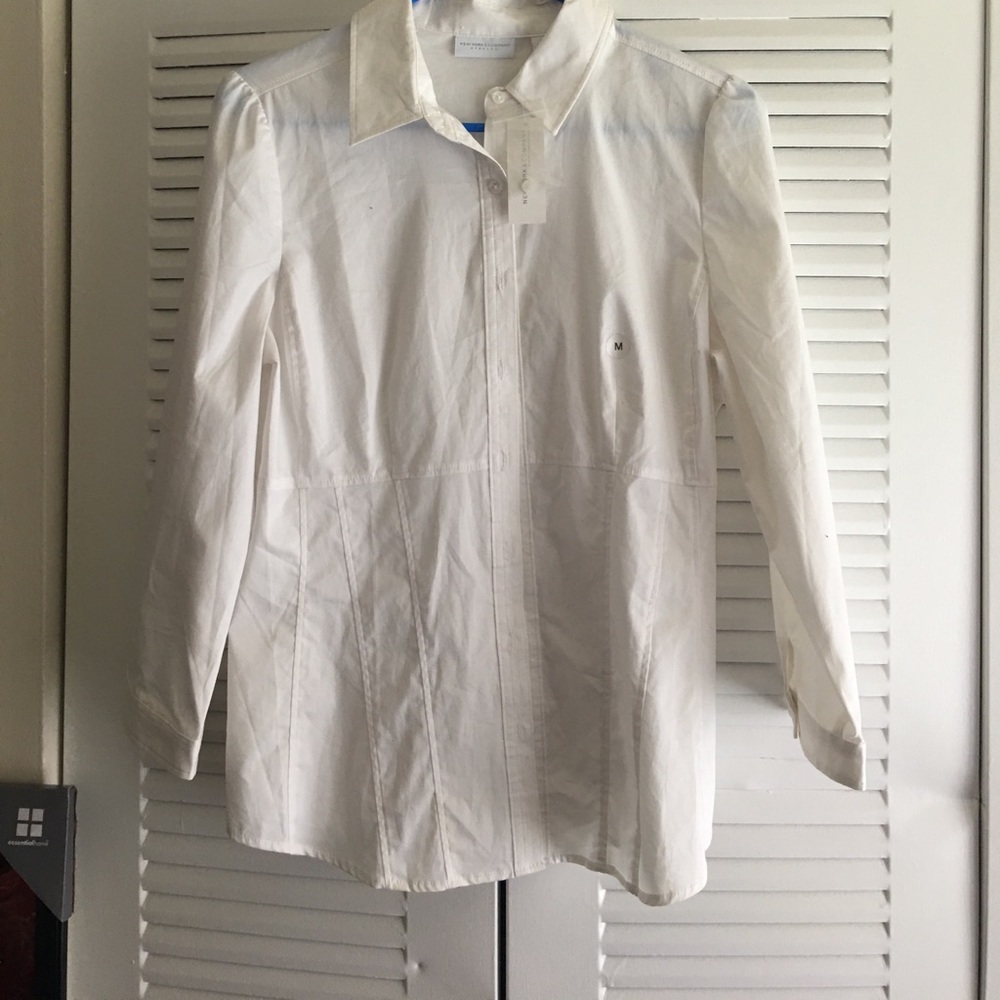 NY&C button down white shirt