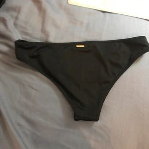 PINK Victoria's secret black bikini bottoms