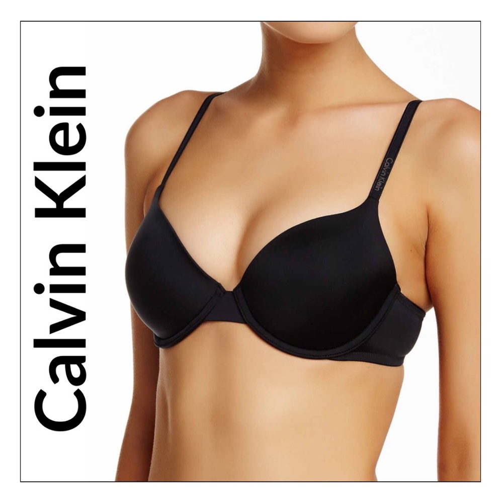 Calvin Klein Black Push-Up T-Shirt Underwire Bra