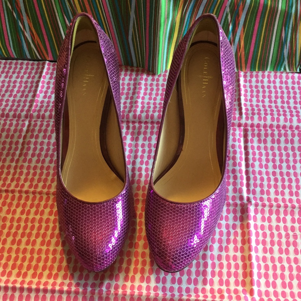 Cole Haan.  Nike Air.  Sz10. Purple Sequins.
