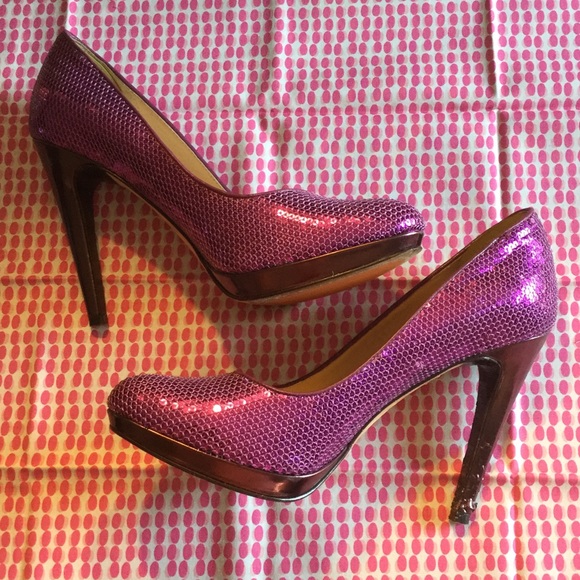 Cole Haan. Nike Air. Sz10. Purple Sequins. - Picture 5 of 8