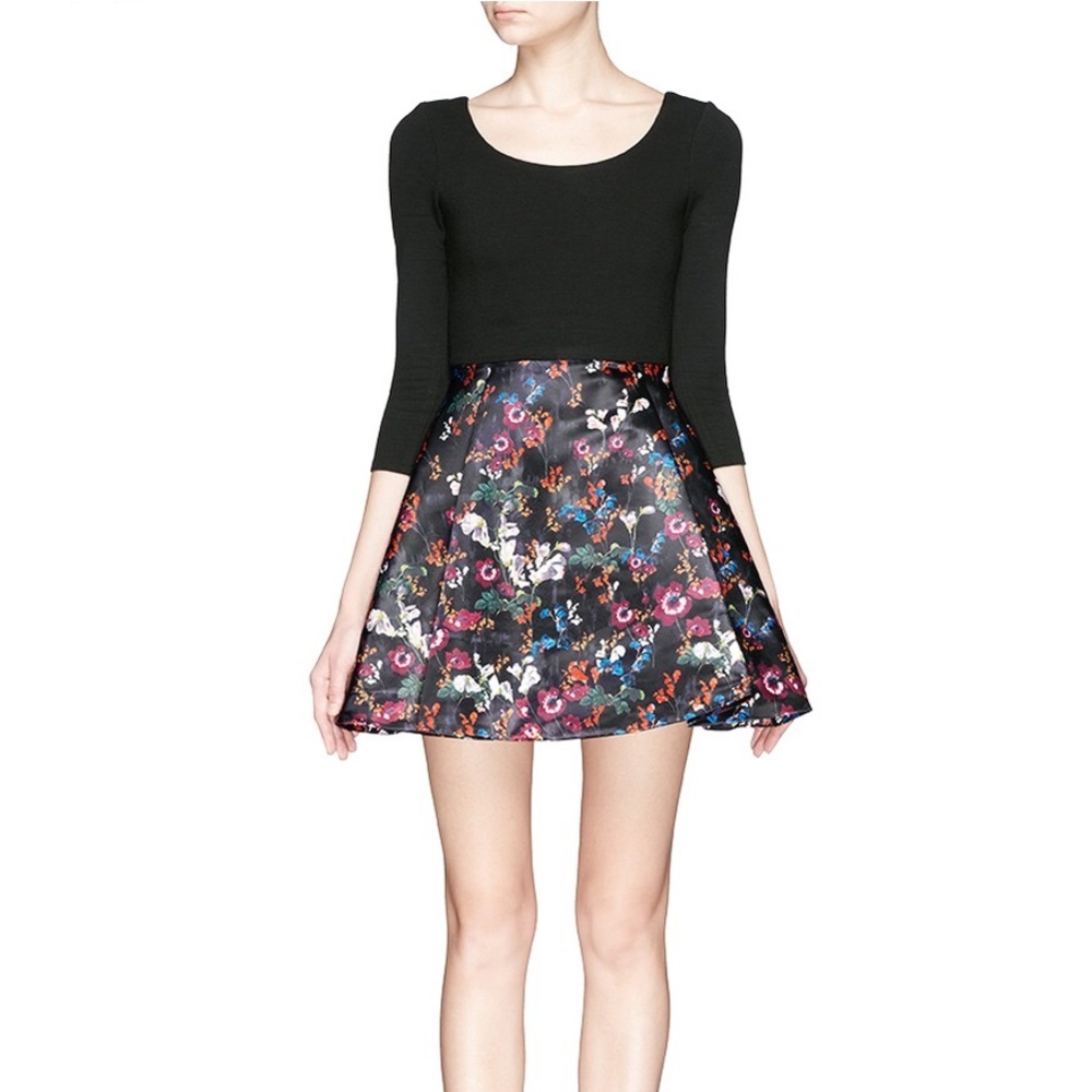 Alice&olivia Amie Scoop Fall Garden Dress SZ8