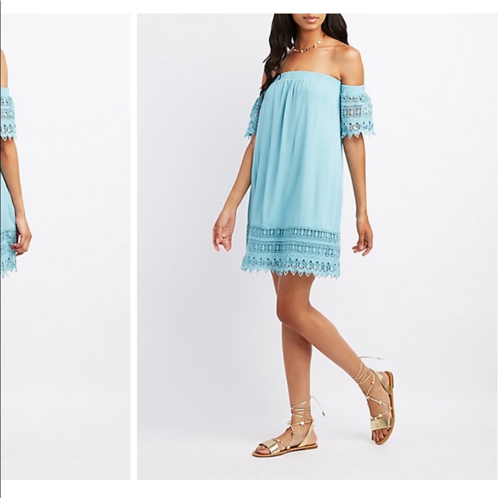 **SOLD** Teal crotchet dress
