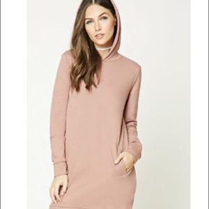 HOODED SWEATSHIRT DRESS
