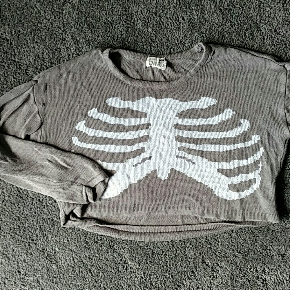 Skeleton crop top