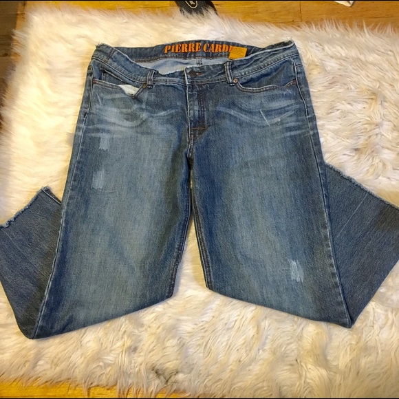 Pierre Cardin Denim - Pierre Cardin boot cut distressed jeans
