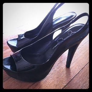 Jessica Simpson platform slingback heels