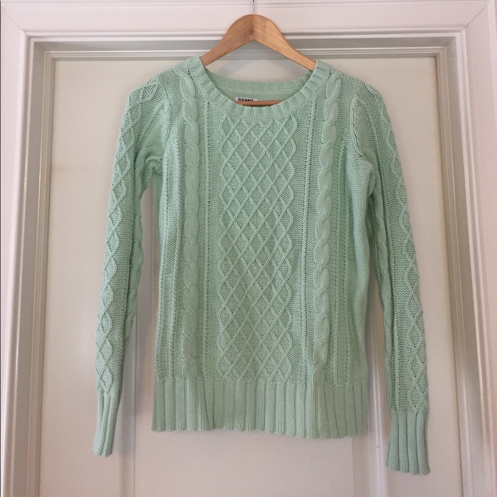 Green knit sweater