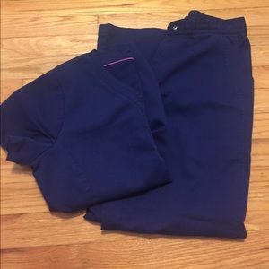 Navy blue Healing Hands Purple Lable scrubs