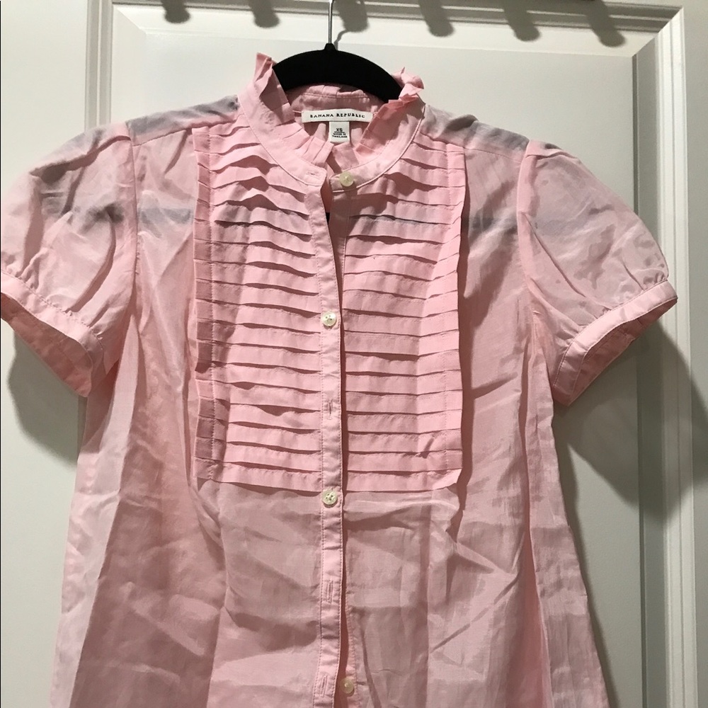 Banana Republic pink blouse