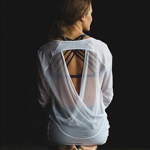Lululemon drapy open back long sleeve