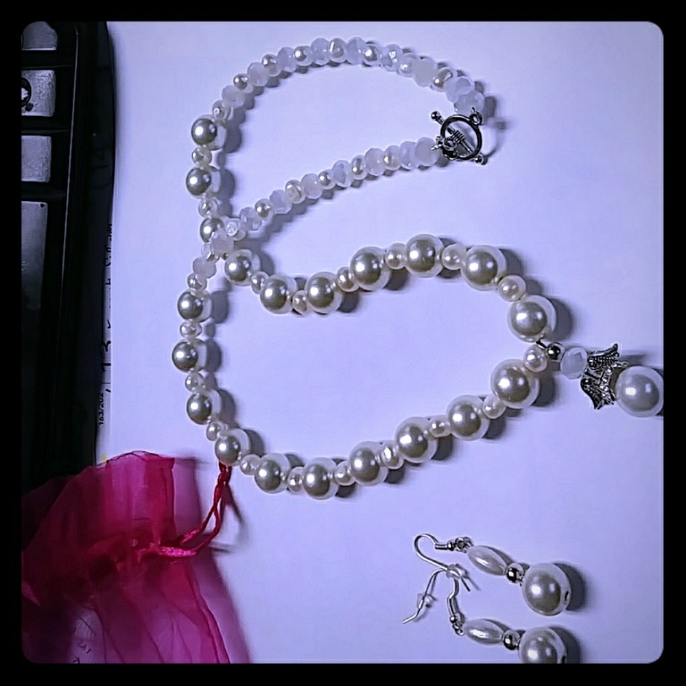 Handmade necklace and earings