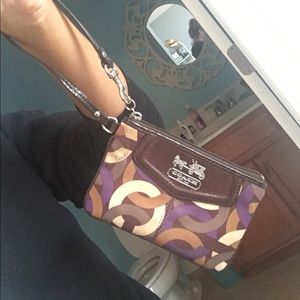 Authentic coach wristlet.