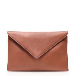 J. Crew Stationary Clutch (Cognac)