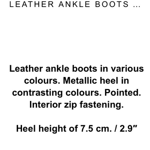 Zara leather ankle boots with metallic heel - Picture 5 of 5