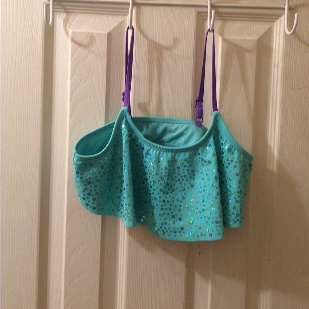 Teal and purple bikini