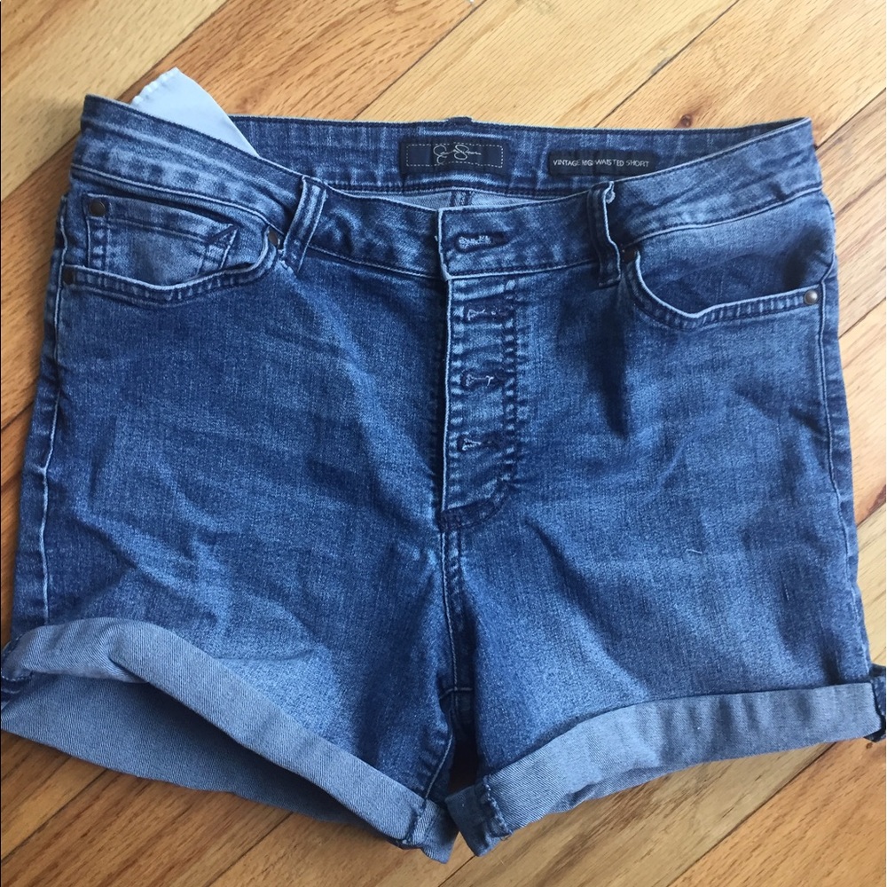 Jessica Simpson "vintage high waist" denim shorts