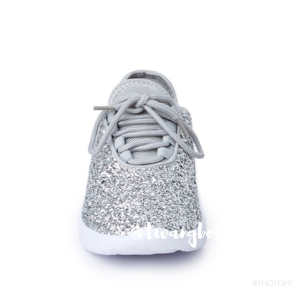 LAST ONE! << Silver Glitter Bomb Sneakers Shoes >> - Picture 2 of 5