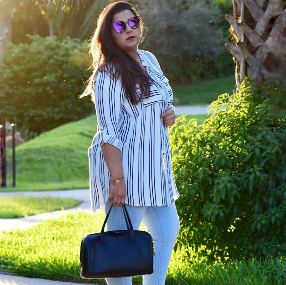 Long sleeve stripped dress