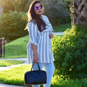 Long sleeve stripped dress