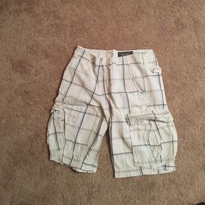 Griffith Striped Cargo Shorts (Cream w/ Stripes)