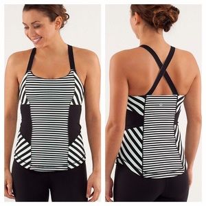 Striped lululemon workout top