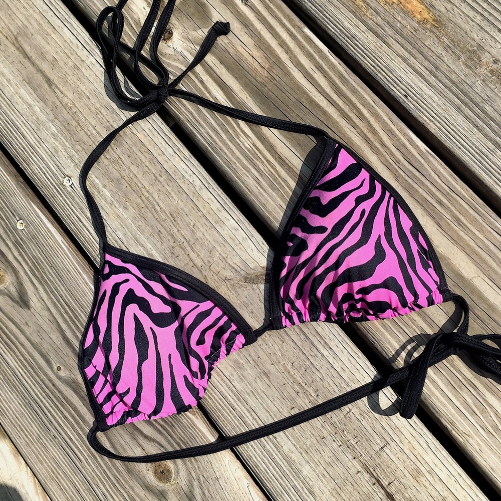 Pink Victoria's Secret Triangle Bikini Top