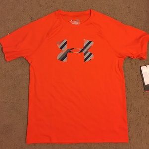 under armour boys big logo ua tech shirt