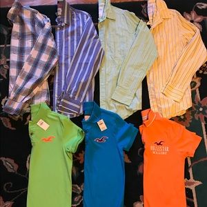 Lot of Hollister, Abercrombie, & Aero Men's Shirts