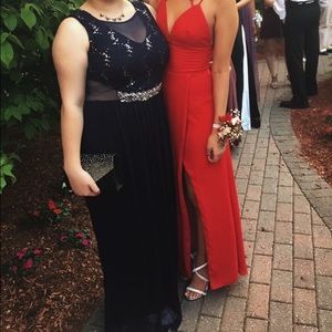 Navy Blue Long Prom/ Formal Dress